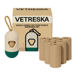 VETRESKA Santal Forest Dog Poop Bag Dispenser Set (7 Rolls) - Kohepets