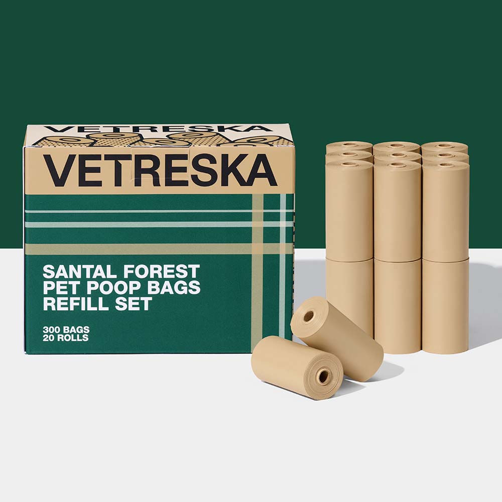 VETRESKA Santal Forest Scented Dog Poop Bags 300pc - Kohepets