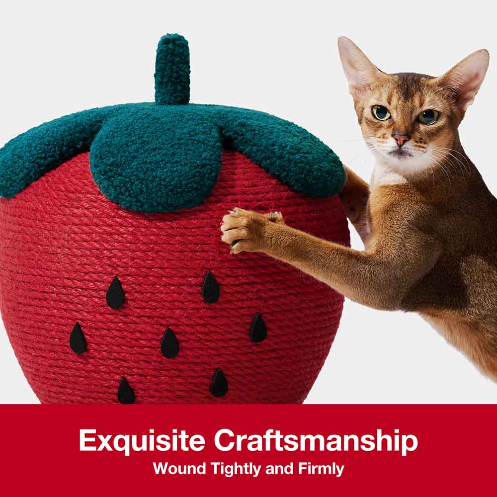 VETRESKA Strawberry Cat Scratching Ball - Kohepets