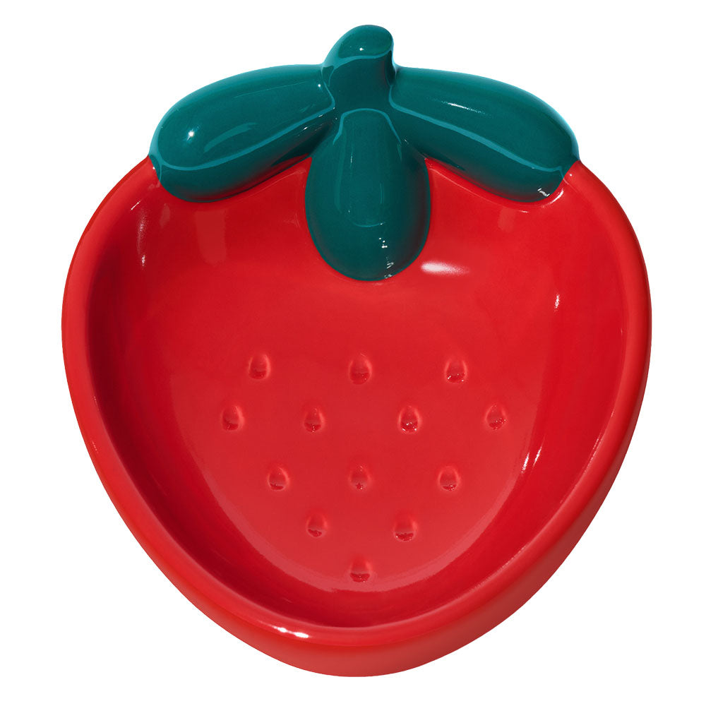VETRESKA Strawberry Ceramic Bowl For Cats & Dogs - Kohepets