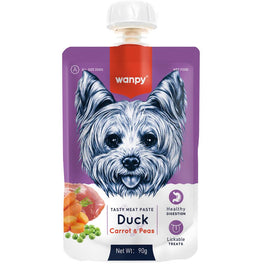 Wanpy Duck, Carrot & Pea Tasty Meat Paste Dog Treat 90g