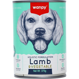 12 FOR $26: Wanpy Lamb & Vegetable Canned Dog Food 375g x 12