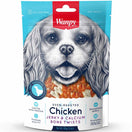 4 FOR $14 (Exp 25Mar24): Wanpy Oven-Roasted Chicken Jerky & Calcium Bone Twists Dog Treats 100g
