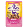 $1 OFF: Wellness Appetizing Entrees Flaked Tuna, Mackerel & Shrimp Adult Pouch Cat Food 1.4oz