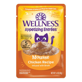 Wellness Appetizing Entrees Mousse Chicken Adult Pouch Cat Food 1.4oz - Kohepets