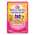 Wellness Appetizing Entrees Shredded Chicken & Duck Adult Pouch Cat Food 1.4oz