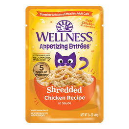 Wellness Appetizing Entrees Shredded Chicken Adult Pouch Cat Food 1.4oz