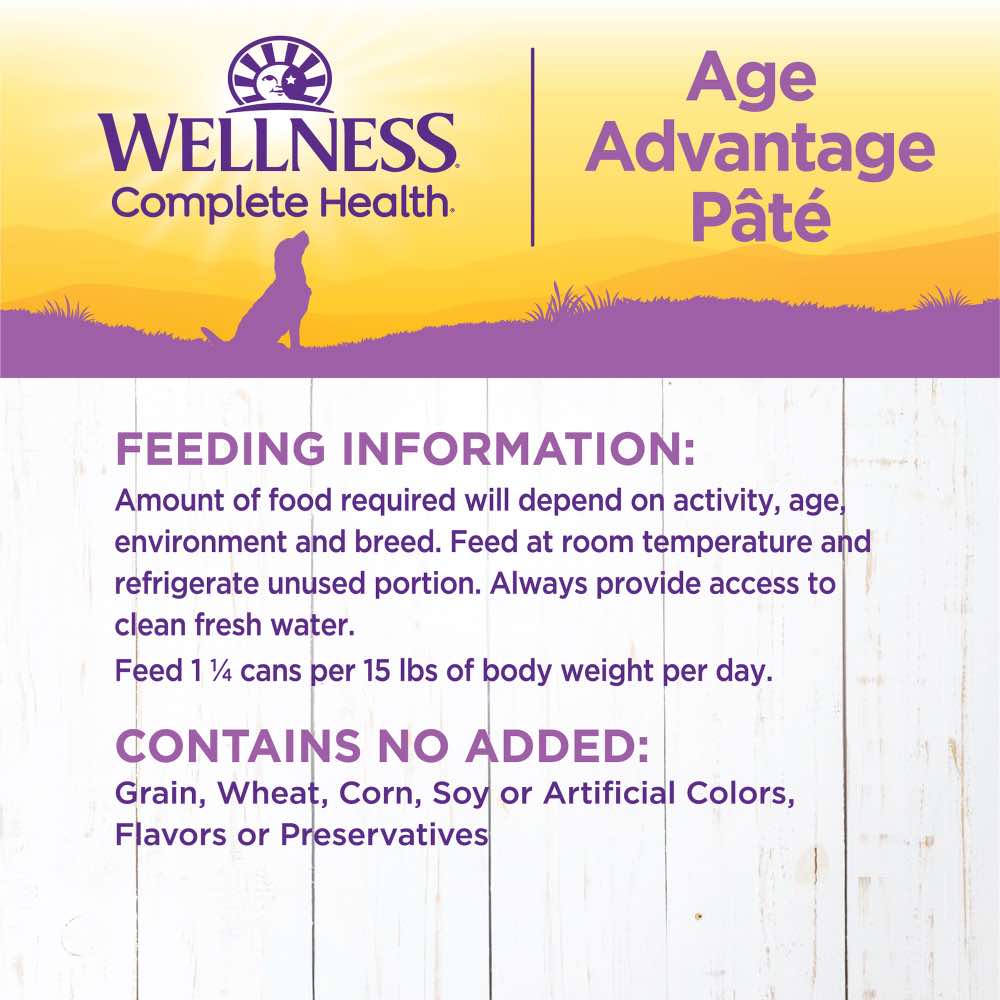 Wellness Complete Health Age Advantage Senior Canned Dog Food 354g