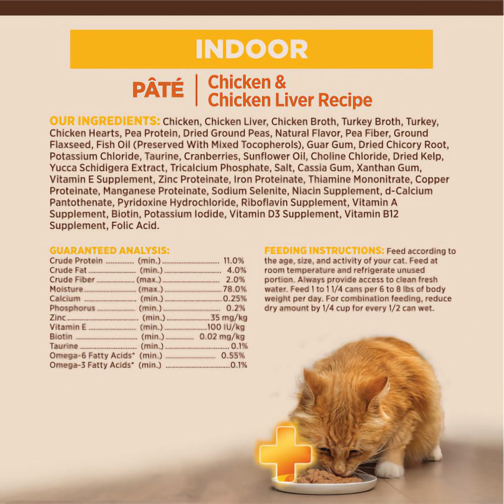 Wellness CORE+ Pate Indoor Chicken & Chicken Liver Grain-Free Canned Cat Food 156g