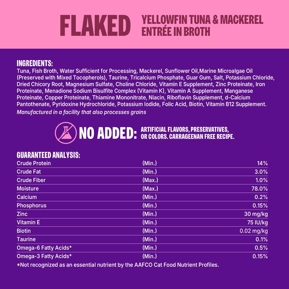 Wellness CORE Signature Selects Flaked Yellowfin Tuna & Mackerel Grain-Free Canned Cat Food 2.8oz
