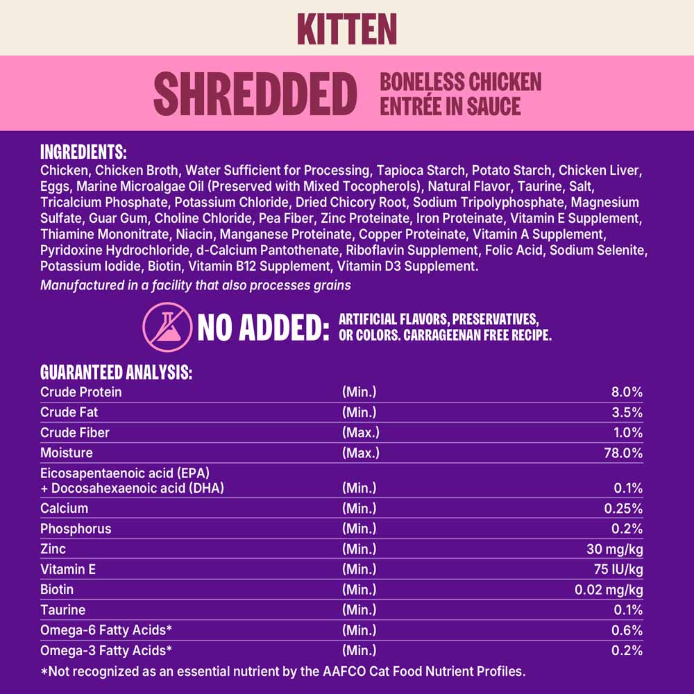 Wellness CORE Signature Selects Shredded Chicken & Chicken Liver Kitten Grain-Free Canned Cat Food 2.8oz