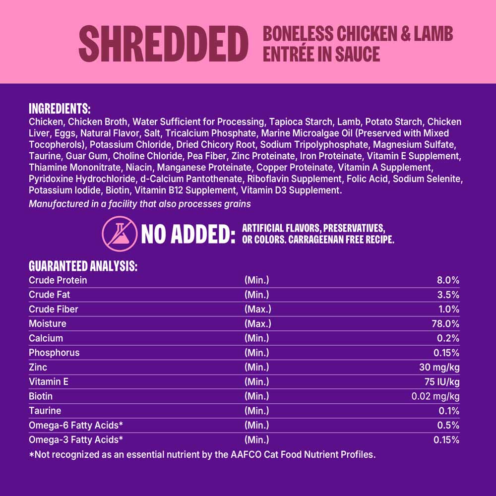 Wellness CORE Signature Selects Shredded Chicken & Lamb Grain-Free Canned Cat Food 2.8oz