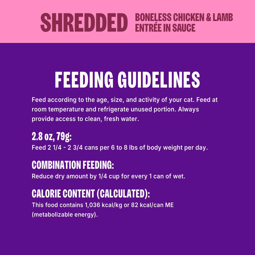 Wellness CORE Signature Selects Shredded Chicken & Lamb Grain-Free Canned Cat Food 2.8oz