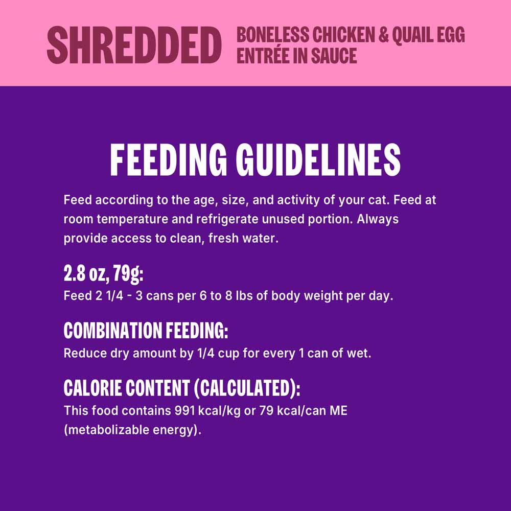 Wellness CORE Signature Selects Shredded Chicken & Quail Egg Grain-Free Canned Cat Food 2.8oz