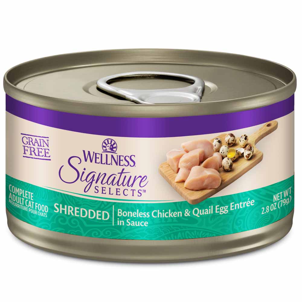 Wellness CORE Signature Selects Shredded Chicken & Quail Egg Grain-Free Canned Cat Food 2.8oz