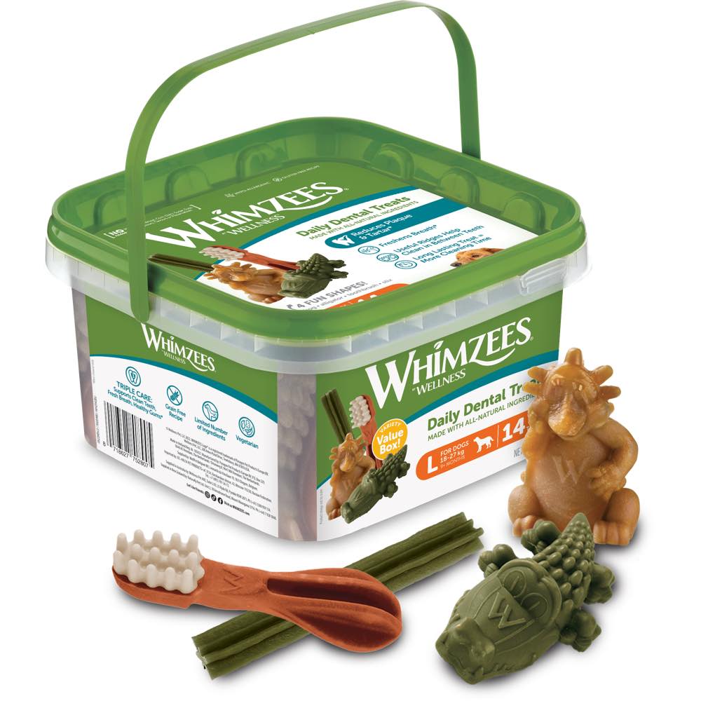 $12 OFF: Whimzees Variety Value Box Large Grain-Free Dental Dog Treats 14pc
