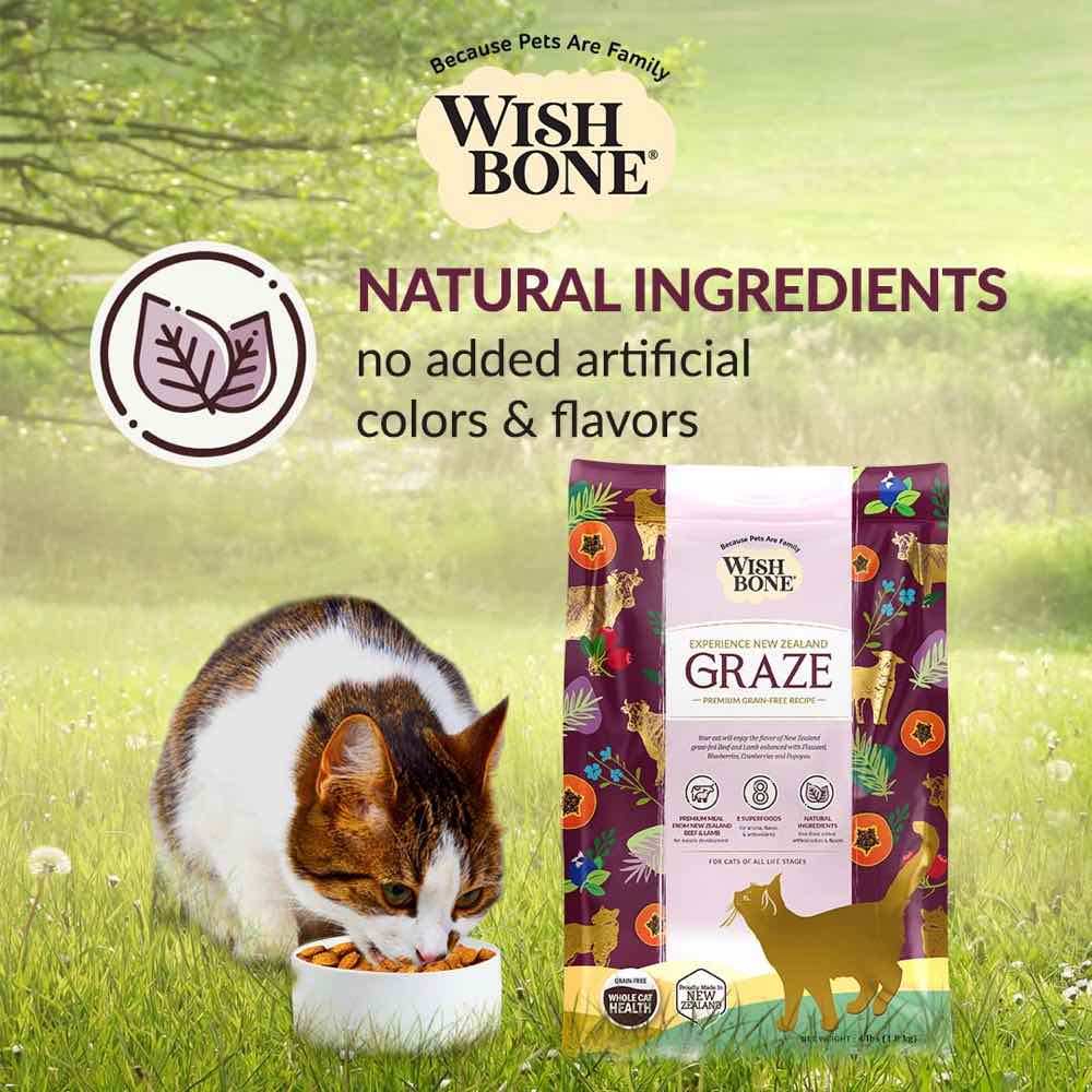 Wishbone Graze Beef, Lamb & Chicken Grain-Free Dry Cat Food 4lb