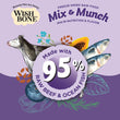 Wishbone Mix & Munch Beef & Ocean Fish Grain-Free Freeze-Dried Raw Food Dog Food Topper 350g