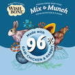 Wishbone Mix & Munch Chicken & Rabbit Grain-Free Freeze-Dried Raw Food Cat Food Topper 350g
