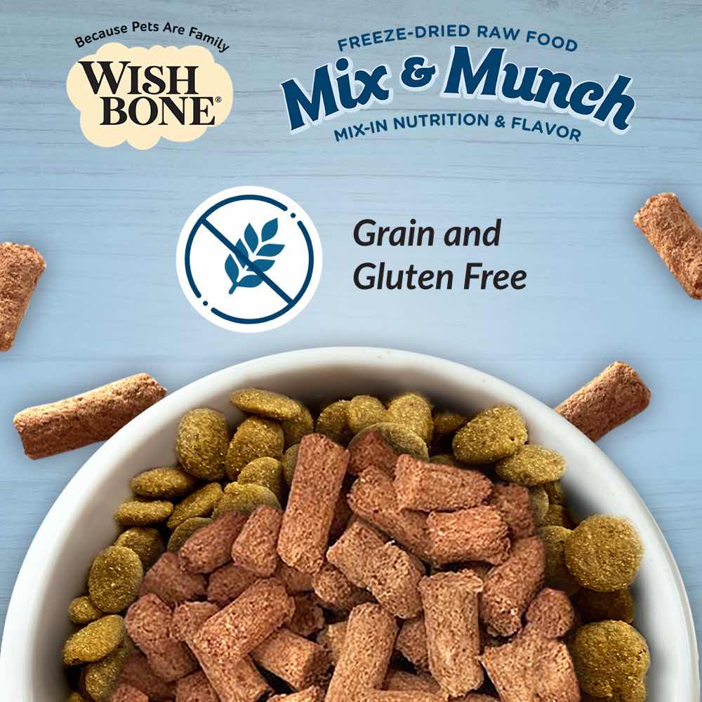 Wishbone Mix & Munch Chicken & Rabbit Grain-Free Freeze-Dried Raw Food Dog Food Topper 350g