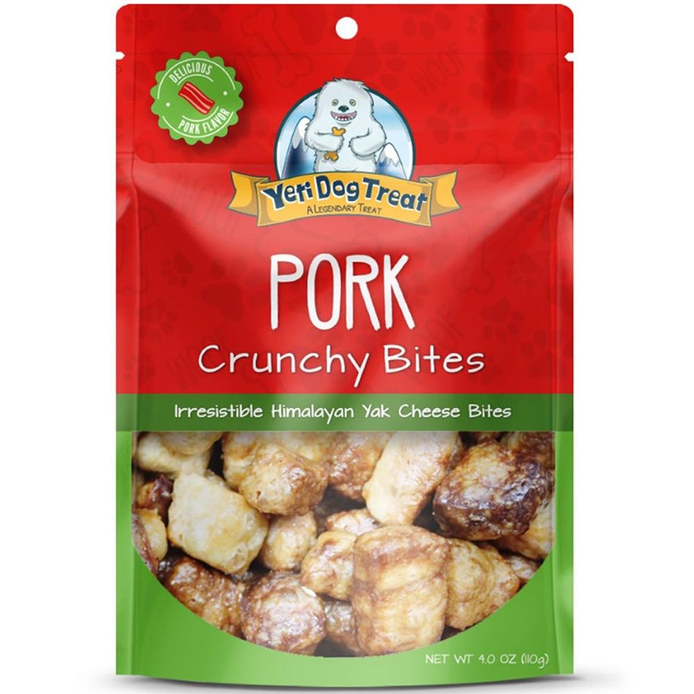 Yeti Dog Treat Pork Crunchy Bites Himalayan Yak Cheese Dog Treats 4oz