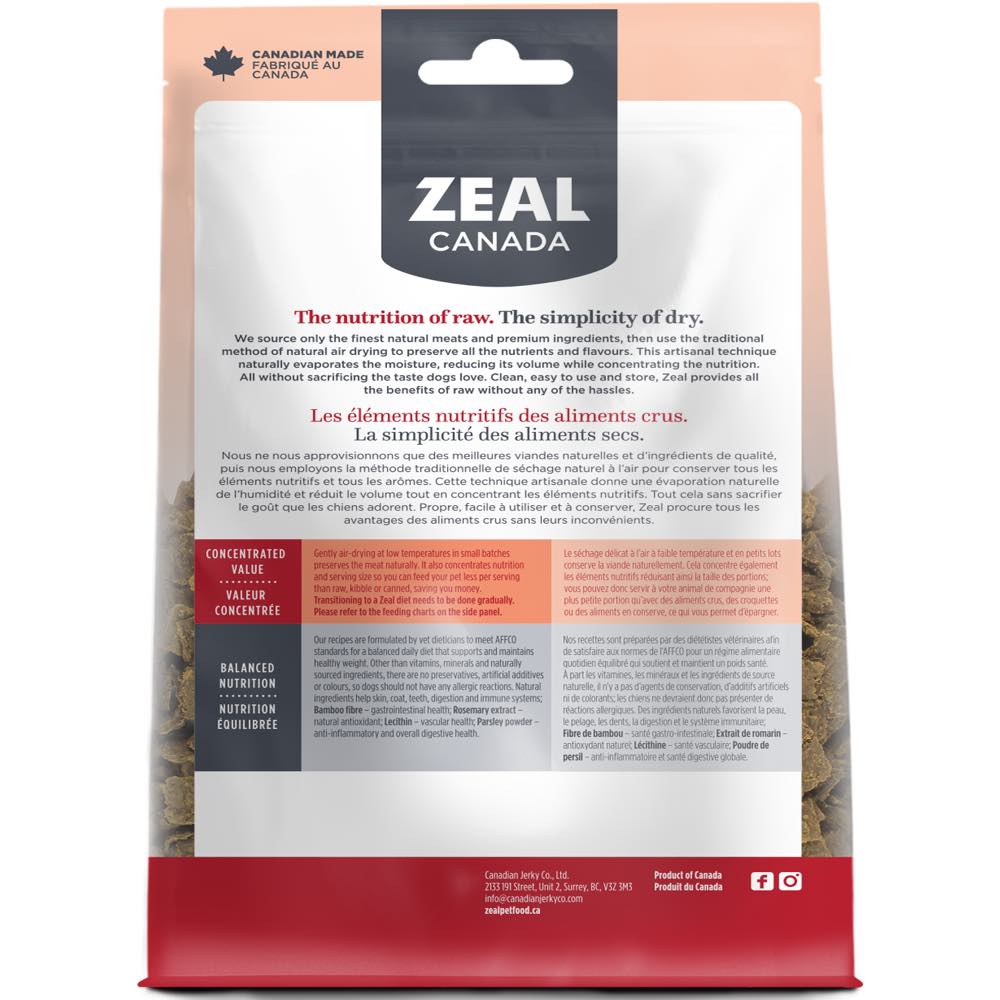 Zeal Canada Gently Air-Dried Beef Recipe Dry Dog Food 1lb (Exp 8Feb26)