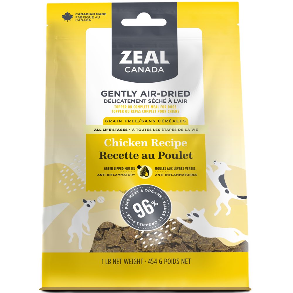 Zeal Canada Gently Air-Dried Chicken Recipe Dry Dog Food 1lb (Exp 16Nov25)