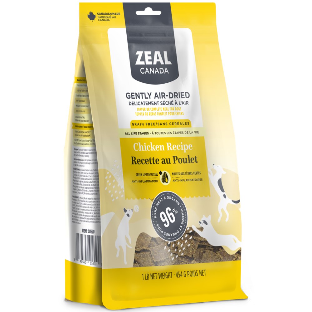 Zeal Canada Gently Air-Dried Chicken Recipe Dry Dog Food 1lb (Exp 16Nov25)