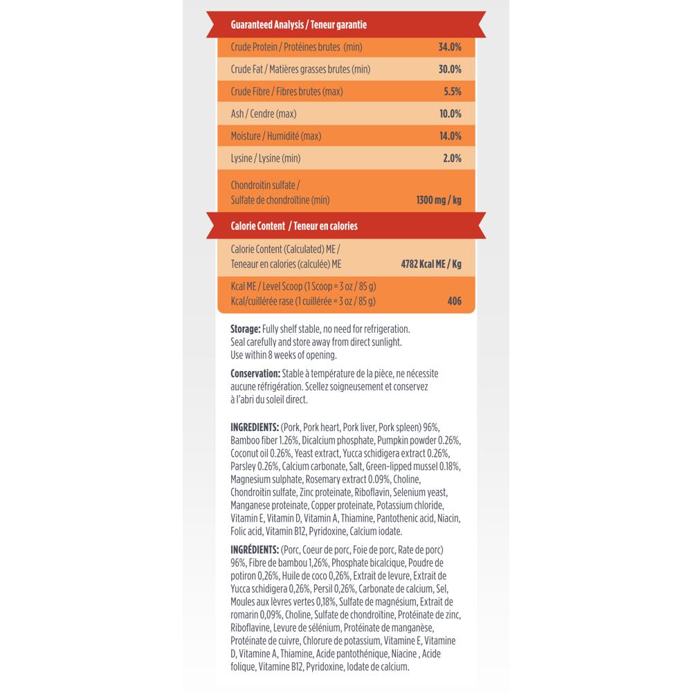 Zeal Canada Gently Air-Dried Pork Recipe Dry Dog Food 1lb (Exp 20Jan26)