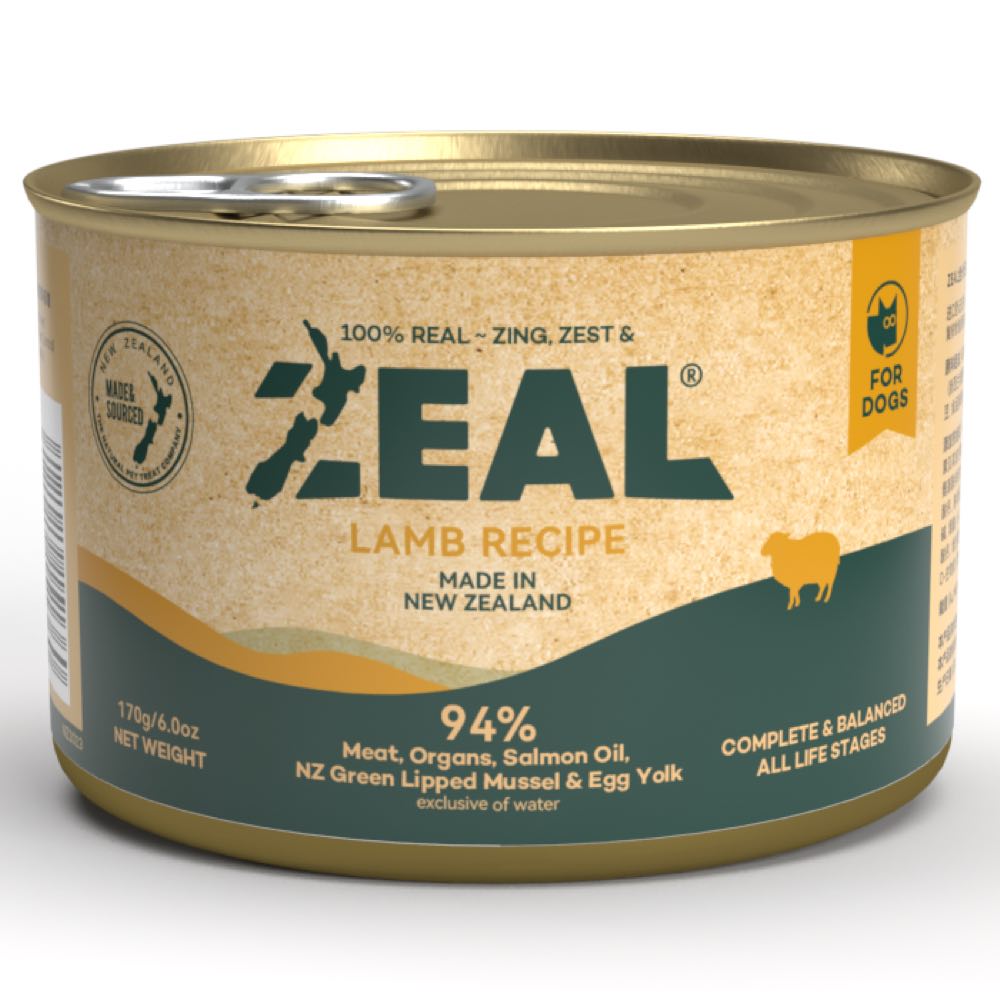 18% OFF: Zeal Lamb Recipe Grain-Free Canned Dog Food 170g
