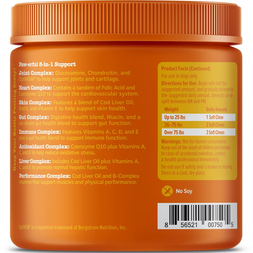 Zesty Paws 8-in-1 Bites Chicken Flavor Dog Supplement Chews 90ct