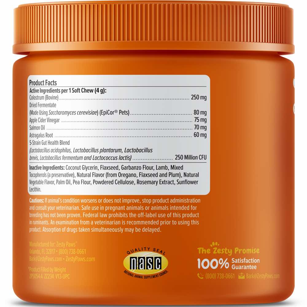 Zesty Paws Aller-Immune Bites Lamb Flavor Dog Supplement Chews 90ct