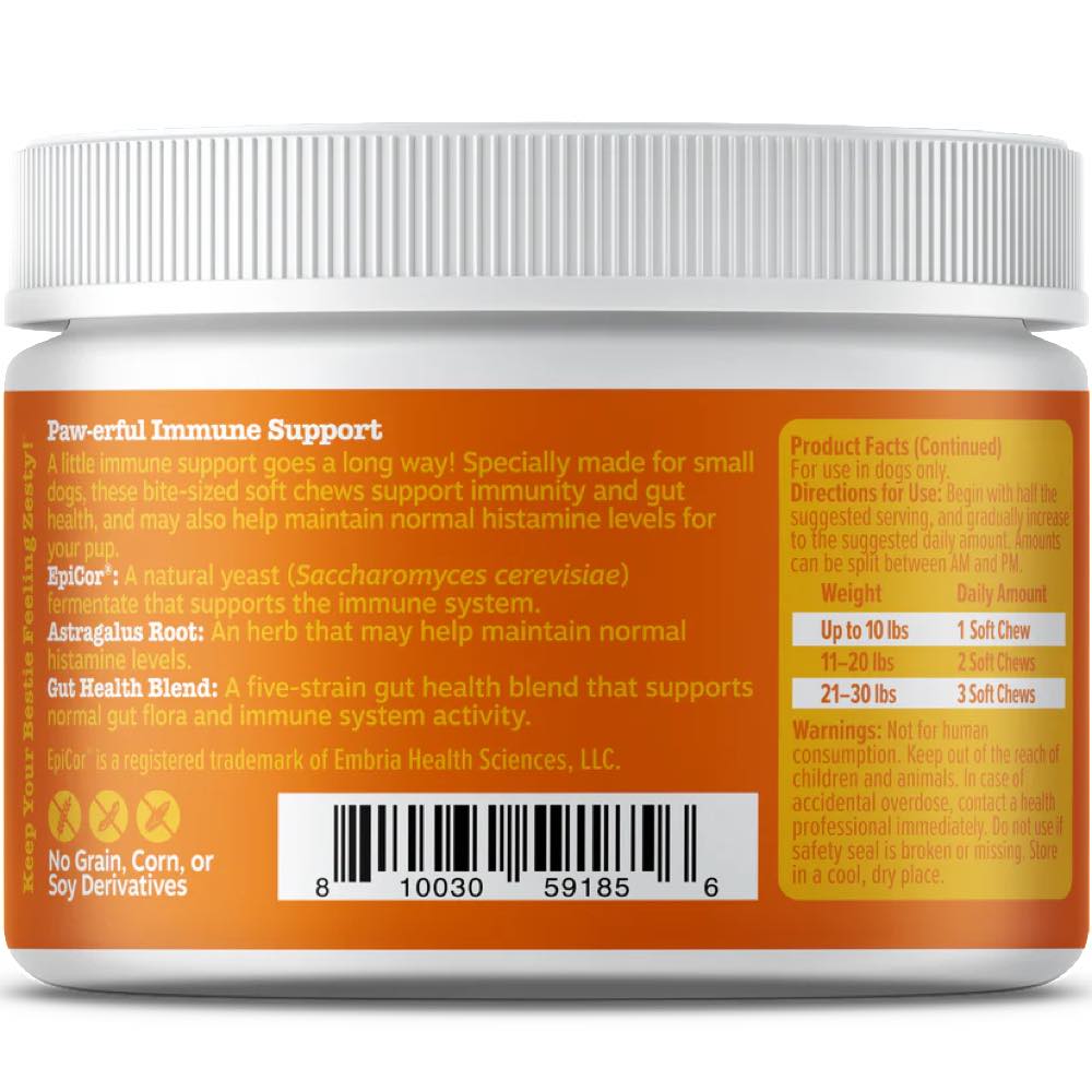 Zesty Paws Aller-Immune Mini Bites Lamb Flavor Dog Supplement Chews 90ct