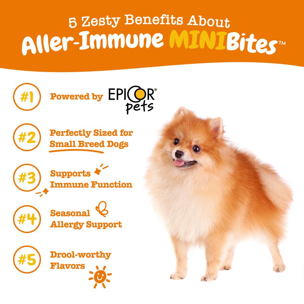 Zesty Paws Aller-Immune Mini Bites Lamb Flavor Dog Supplement Chews 90ct