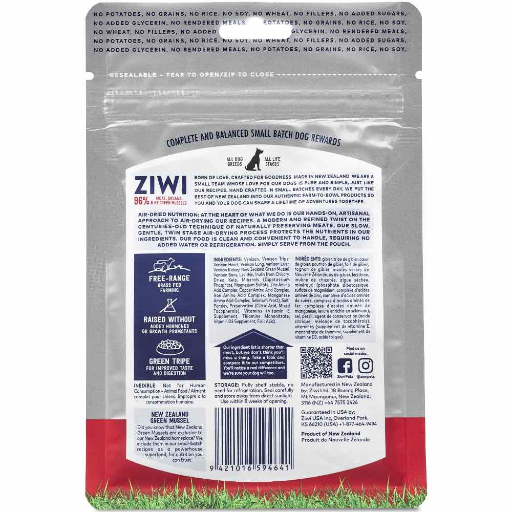Ziwi Peak Good Dog Rewards Venison Dog Treats 85g