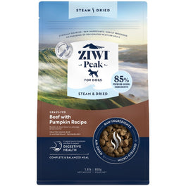 20% OFF: Ziwi Peak Grass Fed Beef With Pumpkin Recipe Steam & Dried Dog Food