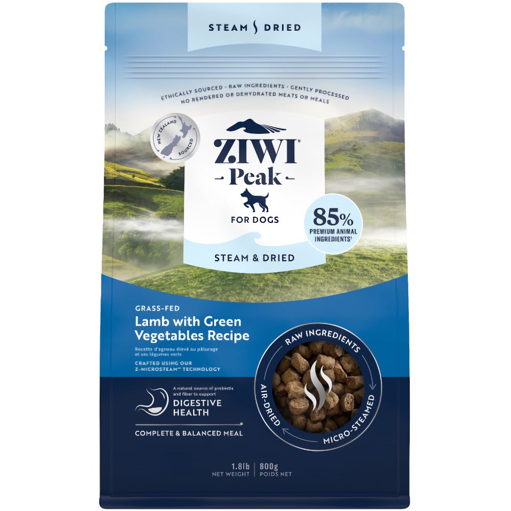 ZiwiPeak Grass Fed Lamb With Green Vegetables Recipe Steam & Dried