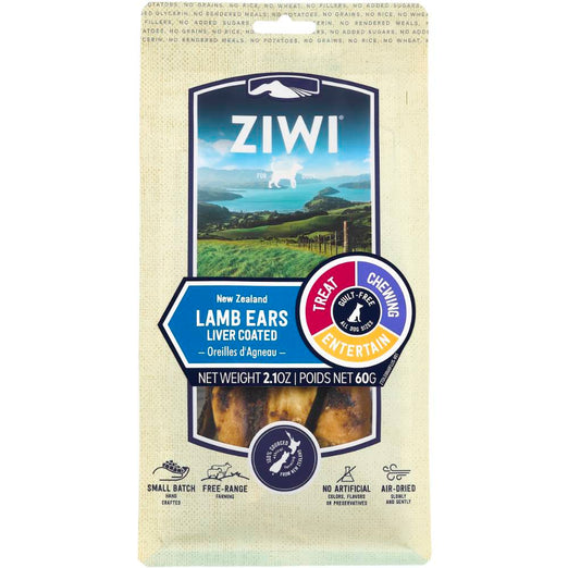 20% OFF: ZiwiPeak Lamb Ears Air-Dried Dog Treats 60g