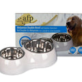 All For Paws Melamine Stainless Steel Double Bowl - Kohepets