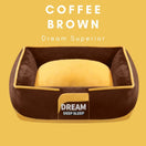 Hipidog Deep Sleep Dream Superior Dog Bed (Coffee Brown)