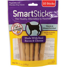 SmartBones SmartSticks Bacon and Cheese Dog Chews 10pc (Exp 14 Jan 22)