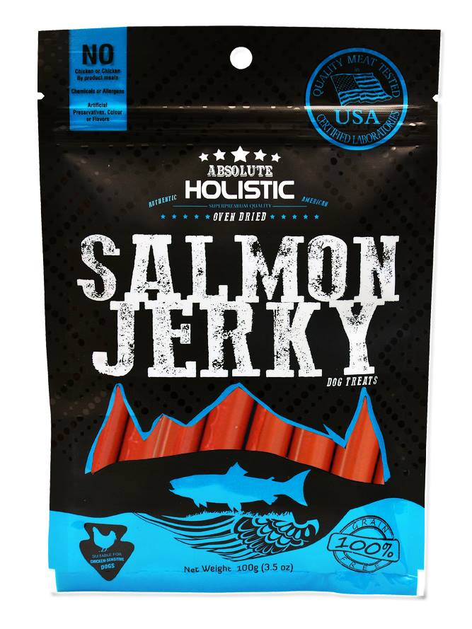 Absolute Holistic Grain-Free Salmon Sausage Roll Dog Treat 200g - Kohepets
