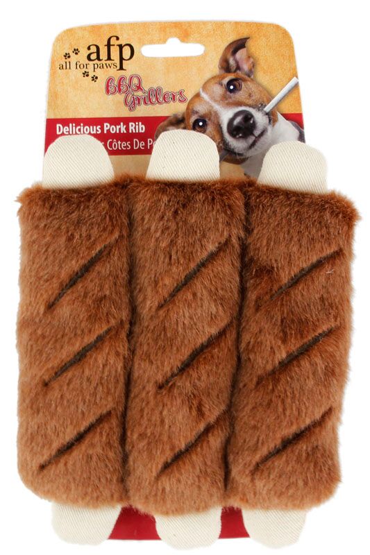 All For Paws Delicious Pork Ribs Dog Toy - Kohepets