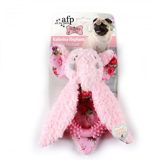 All For Paws Shabby Chic Ballerina Elephant Dog Toy Kohepets
