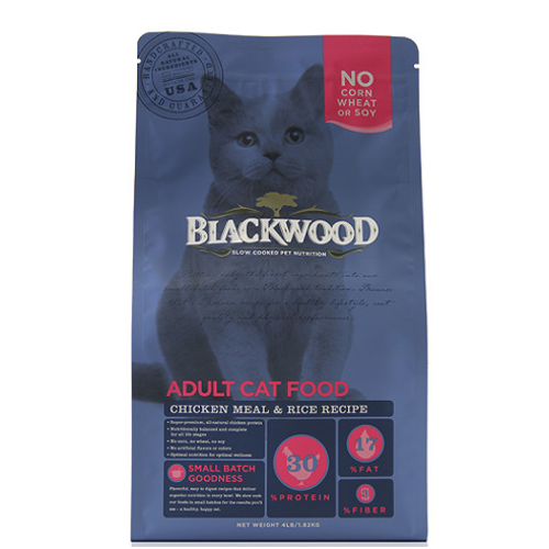 Blackwood Adult Formula Chicken Meal & Rice Dry Cat Food 4lb - Kohepets