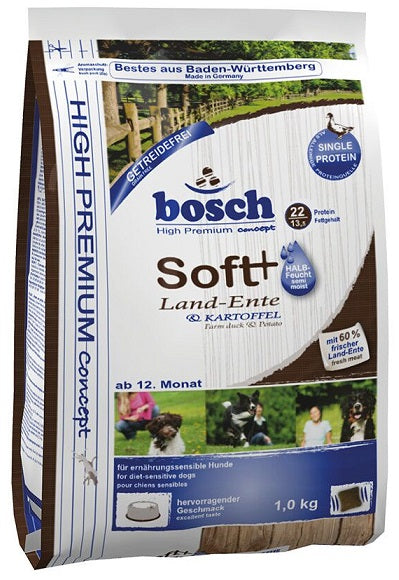 Bosch High Premium Grain Free Soft+ Farm Duck & Potato Dry Dog Food 1kg - Kohepets