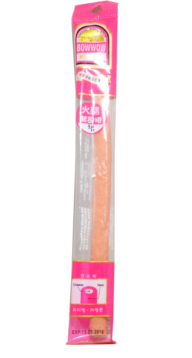 Bow Wow Ham Cheese Roll Long Stick Dog Treat - Kohepets