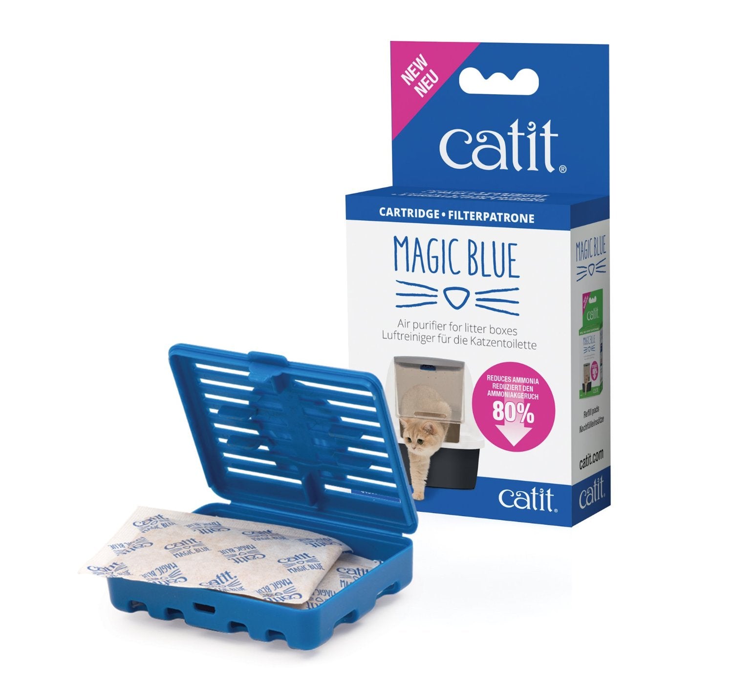 Catit Magic Blue Cartridge Litter Box Air Purifier - Kohepets