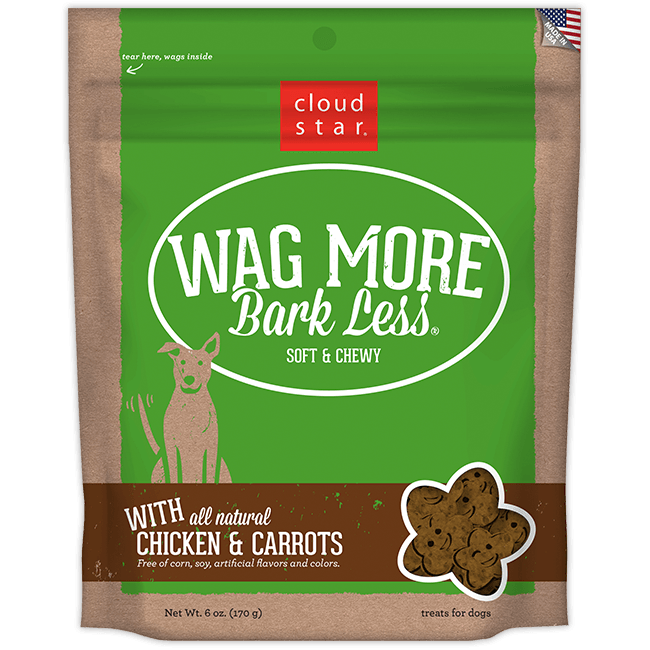 30% OFF : Cloud Star Wag More Bark Less Soft & Chewy Chicken & Carrots Dog Treats 170g - Kohepets