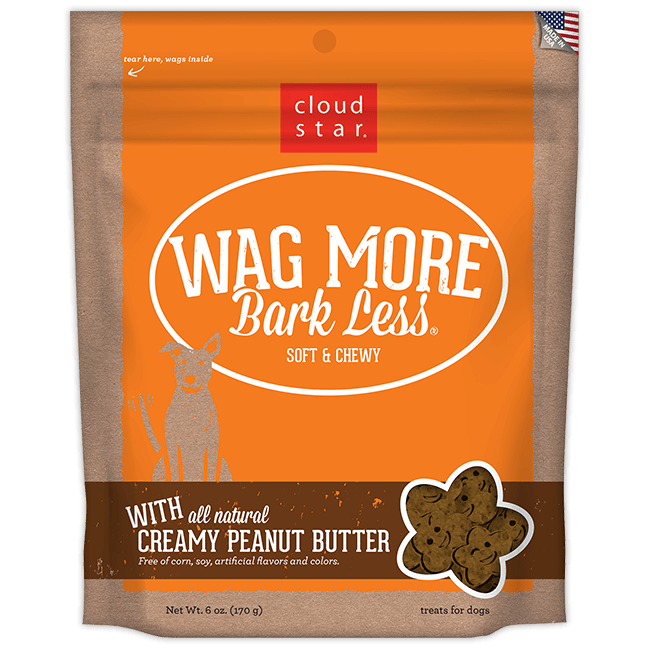 30% OFF: Cloud Star Wag More Bark Less Soft & Chewy Creamy Peanut Butter Dog Treats 170g - Kohepets